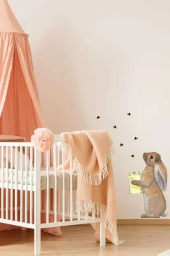 Outlet Muursticker Konijn met Potje Vuurvliegjes Decoratie