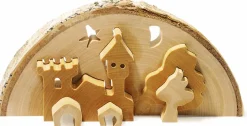 Outlet Theelichthouder 3D Slot Kerst Hout Kleine Cadeautjes|Kerstcadeautjes