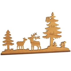 Clearance Bostafereel Hout Silhouet Kerstcadeautjes|Decoratie