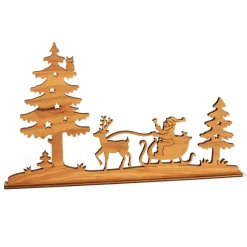 Discount Kersttafereel Hout Silhouet Kerstcadeautjes|Decoratie