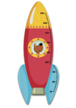 Outlet Groeimeter Raket met Hond Hout Groeimeters