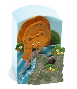 Muziekdoos 3D Beer met Vis Hout Muziek|Muziekdoosjes