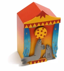 Online Muziekdoos 3D Circus Zeeleeuwen Hout Muziek|Muziekdoosjes