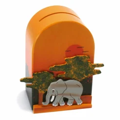 Spaarpot 3D Olifant Hout Spaarpotten