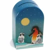 Best Spaarpot 3D Pinguin Hout Spaarpotten