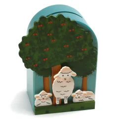 New Spaarpot 3D Schaap Hout Spaarpotten