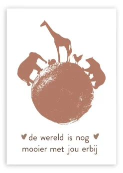 Best Wenskaart de wereld is nog mooier met jou erbij (terra) Wenskaarten