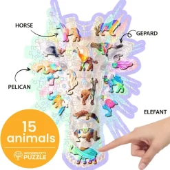 New Puzzel Hout Natty Giraffe 150pcs Houten Puzzels