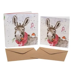 Clearance Kerstkaarten Muletide Greetings Set 8-delig Wenskaarten