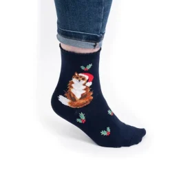 Outlet Kerstsokken Vos Festive Fox Kinderkleding|Kleine Cadeaus