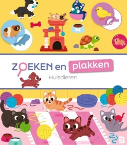 Zoeken en plakken Huisdieren Educatieve Boeken